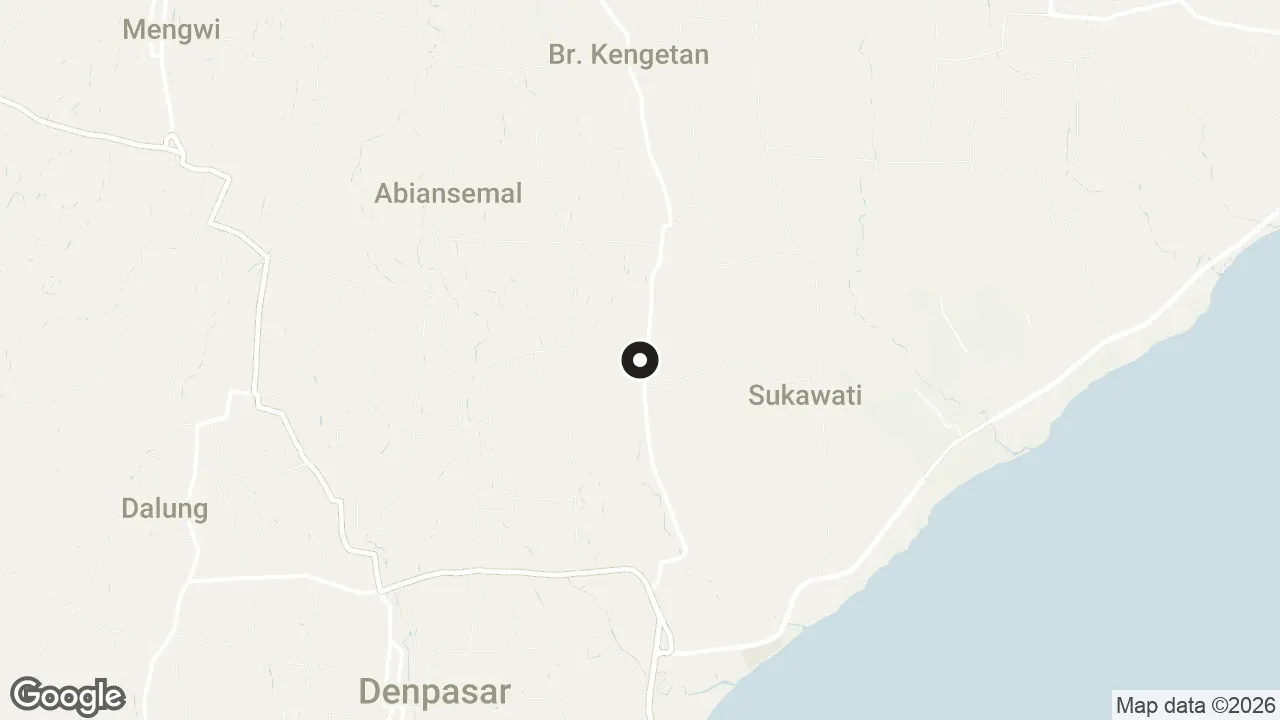 Map of the stops for Bali Bird Park