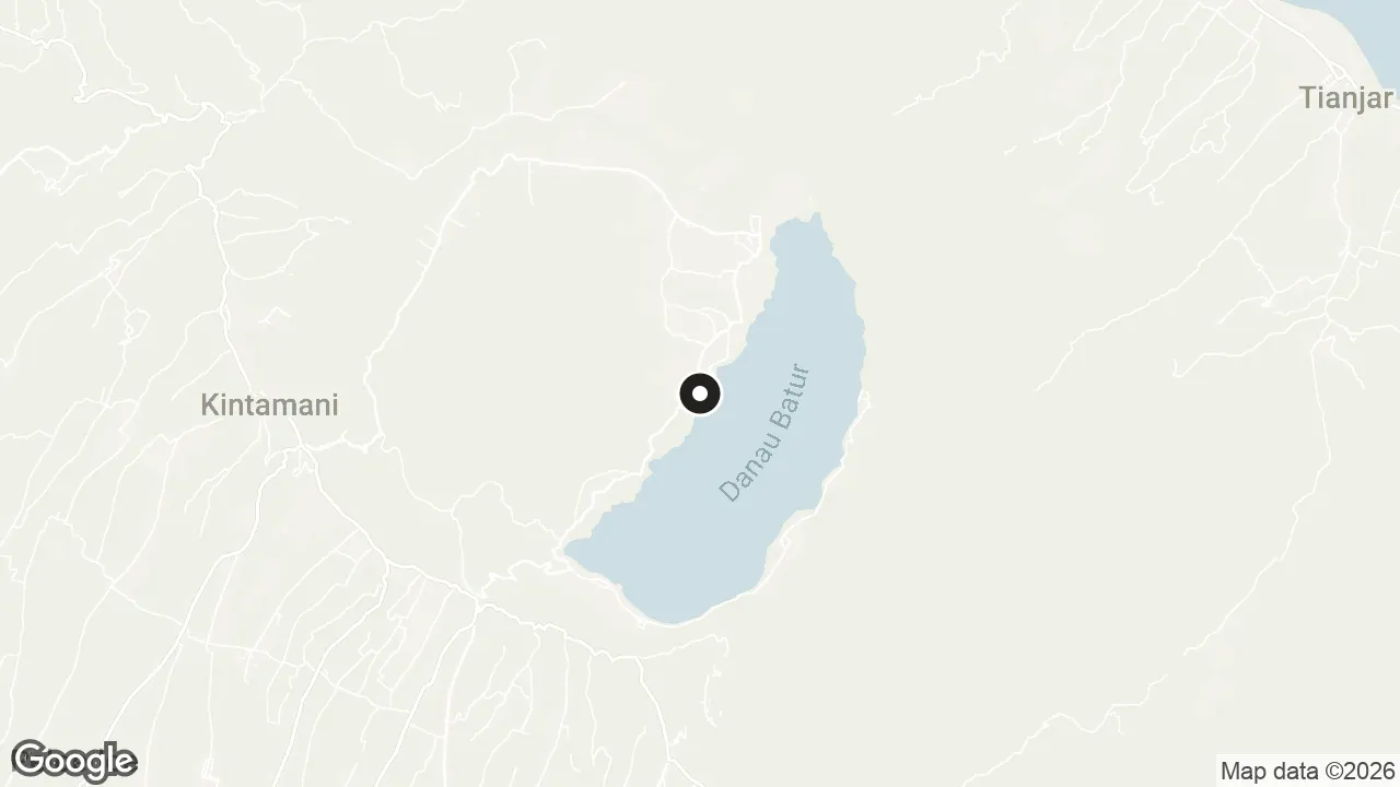 Map of the stops for Batur Natural Hot Spring