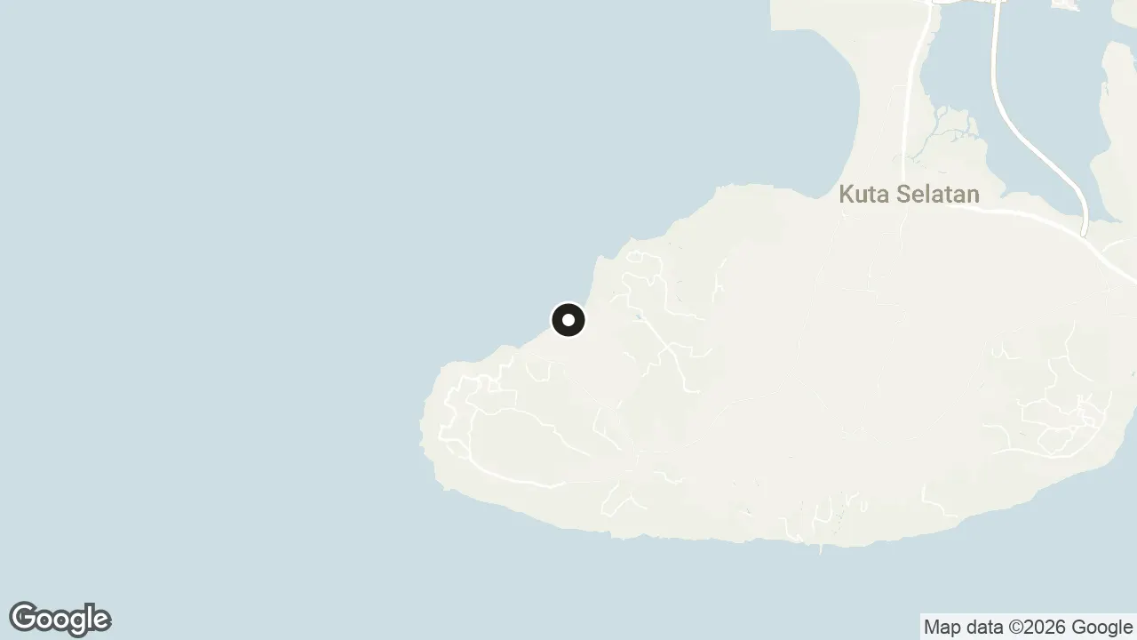 Map of the stops for Bingin Beach