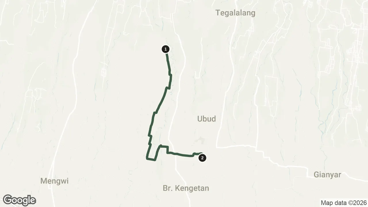 Map of the stops for Full Adventure: Rafting & ATV