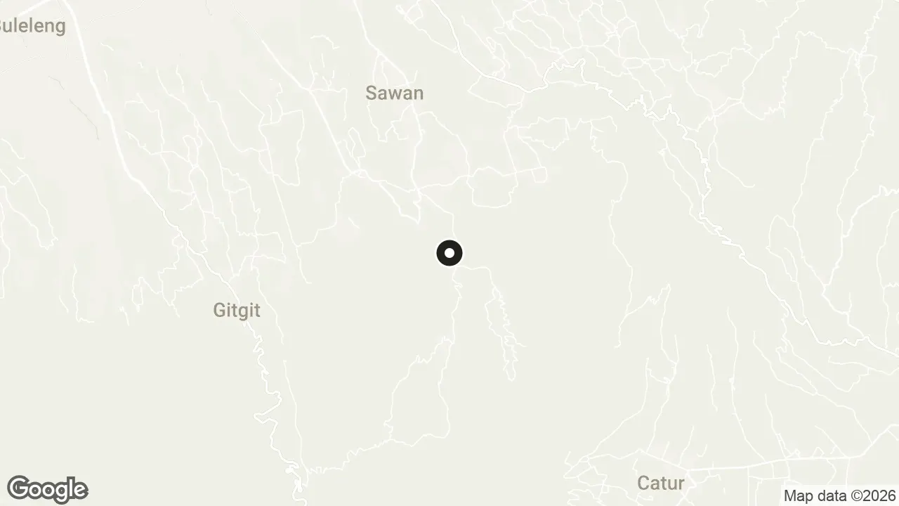 Map of the stops for Sekumpul Waterfall