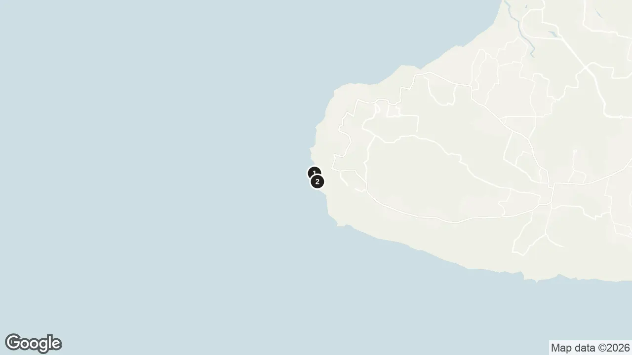 Map of the stops for Uluwatu & Sunset Kecak