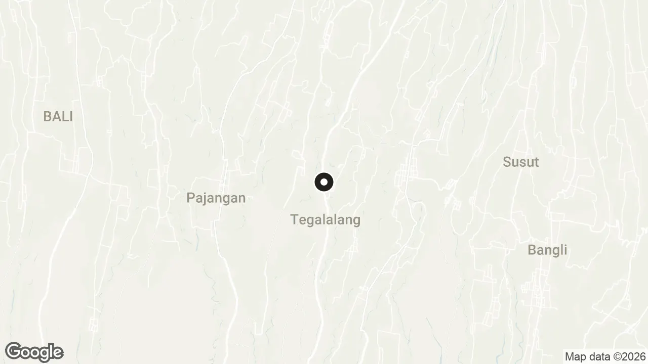 Map of the stops for Tegalalang Rice Terrace