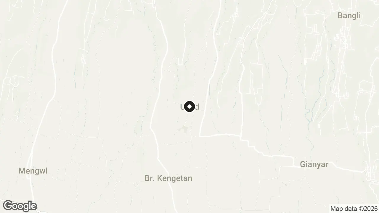 Map of the stops for Ubud Royal Palace