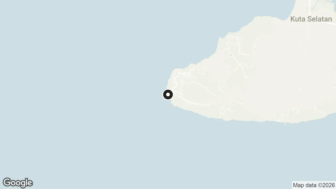 Map of the stops for Uluwatu Kecak Fire Dance